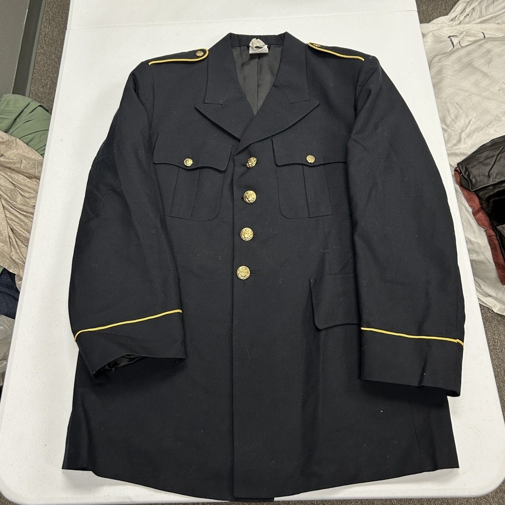Maryland Clothing Mfg Dress Coat Mens 41R Blue Army Service Uniform Gold Buttons
